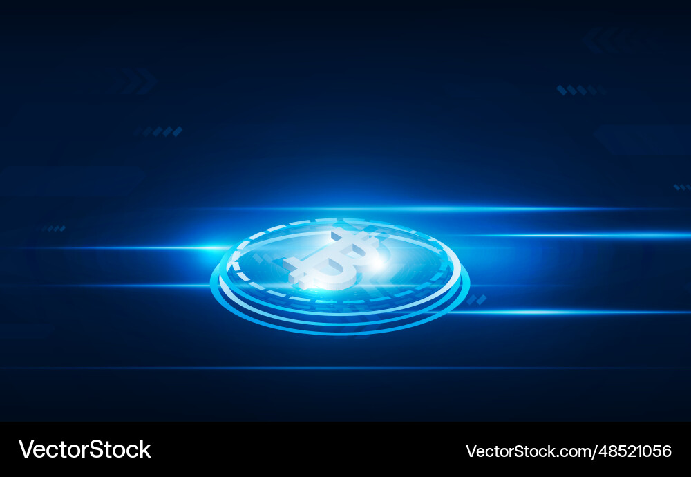 Abstract technical graph of bitcoin in futuristic Abstract technical graph of bitcoin in futuristic vector image