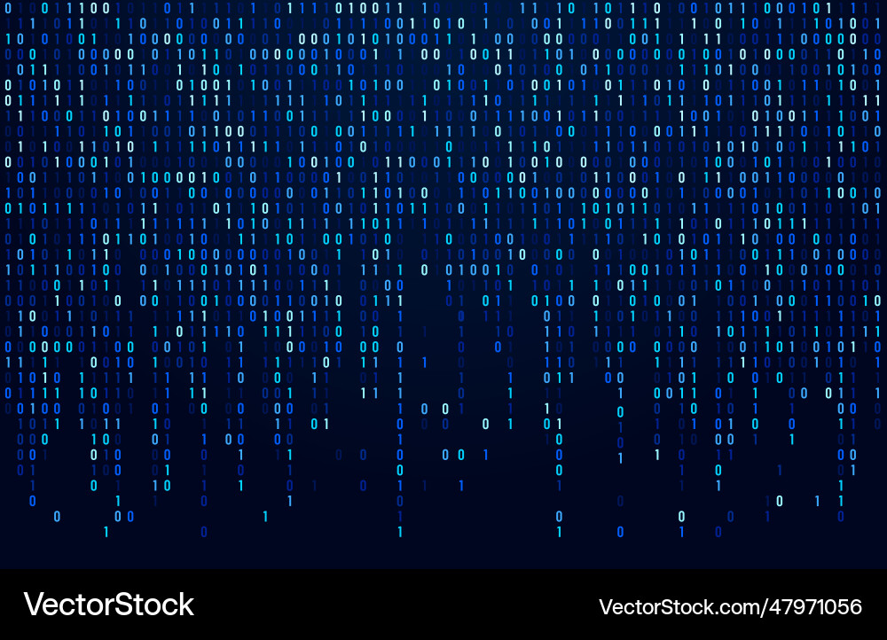 Binärcode Stream digitale Datencodes Hacker Binärcode Stream digitale Datencodes Hacker vektorbild