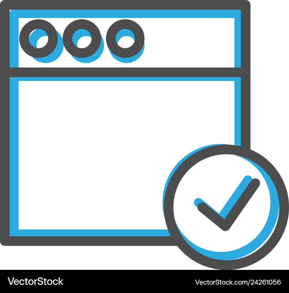 Browser icon design interaction line Browser icon design interaction line vector image