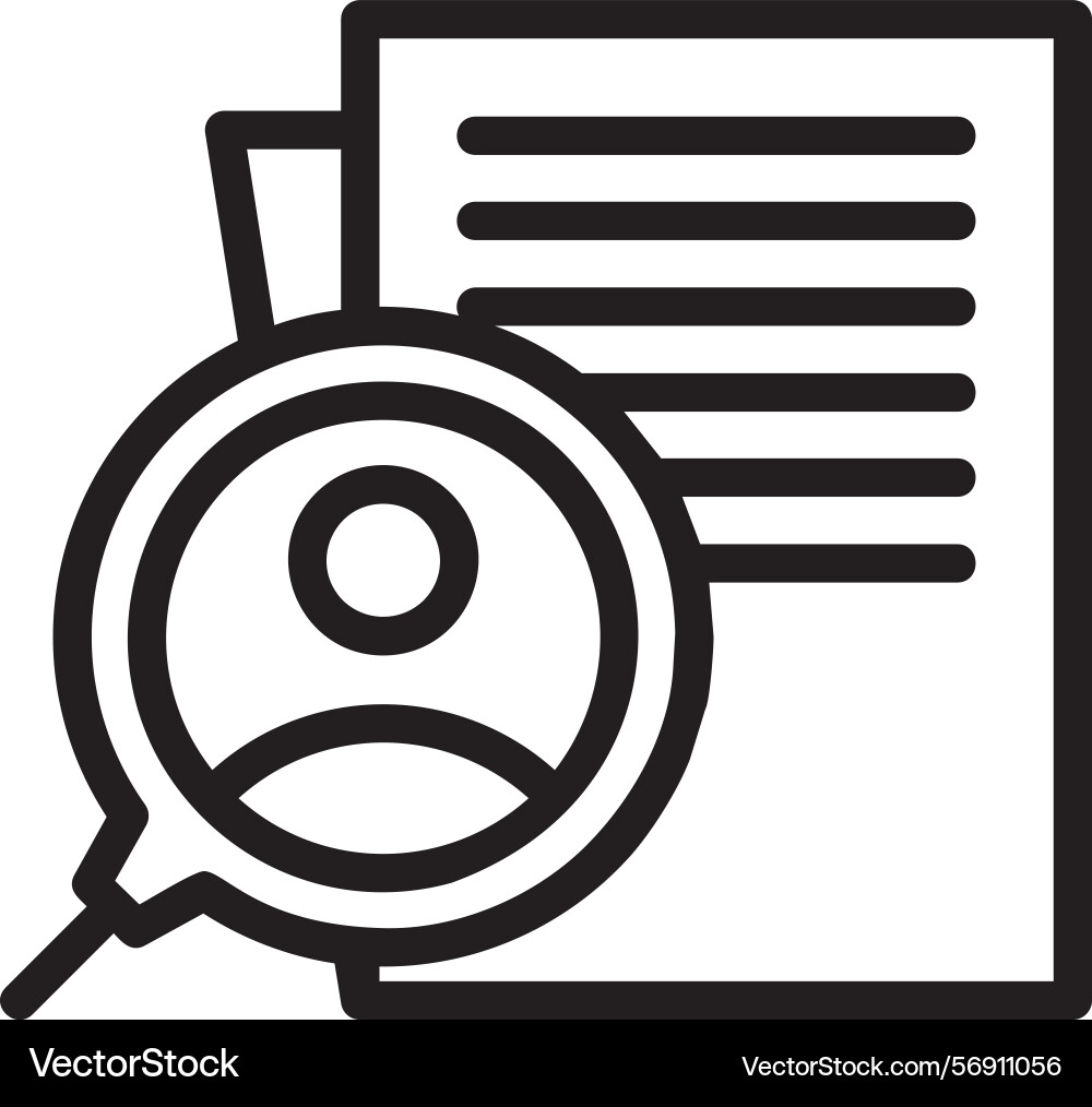Candidate linear style icon design Vector Image