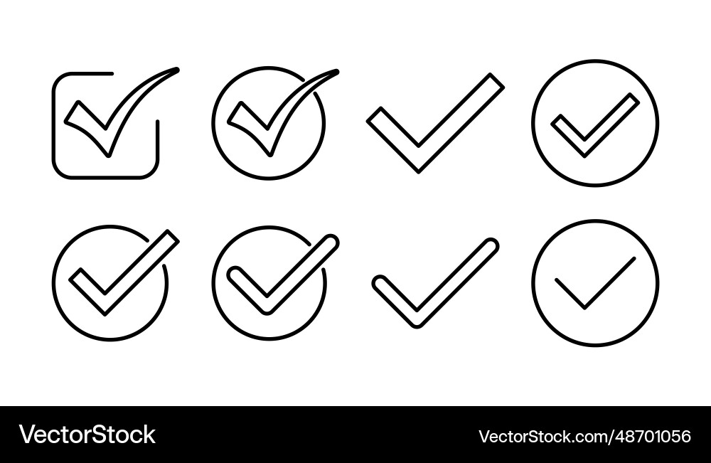 Check icon mark list button Check icon mark list button vector image