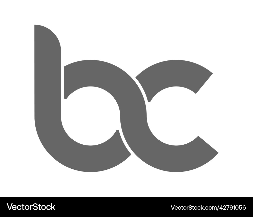 Circular combination of lowercase letters b and c Circular combination of lowercase letters b and c vector image