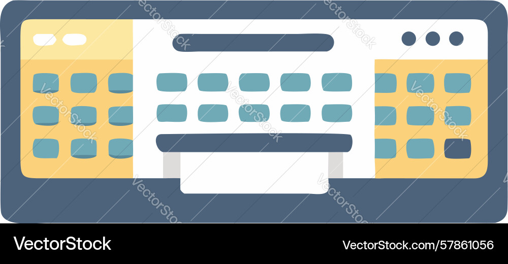 Customizable macro keys keyboard interface design vector image