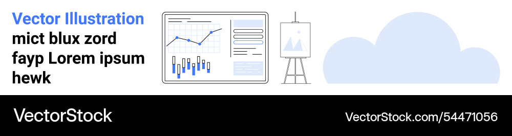 Data analytics dashboard with graphs and charts Data analytics dashboard with graphs and charts vector image
