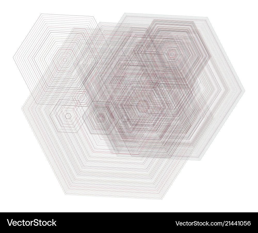 Geometric conceptual background hexagon pattern Vector Image