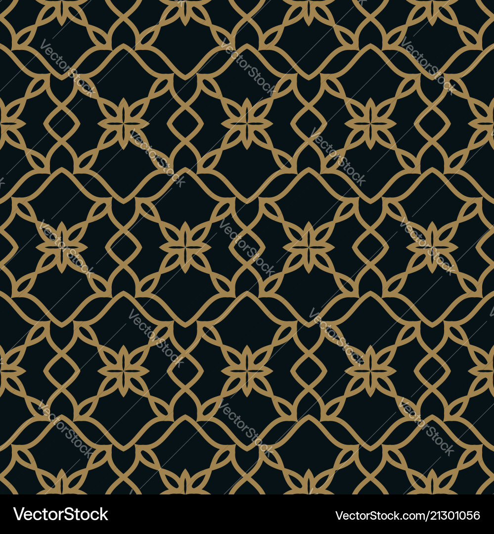 Interlocking Gold Line Pattern vector image
