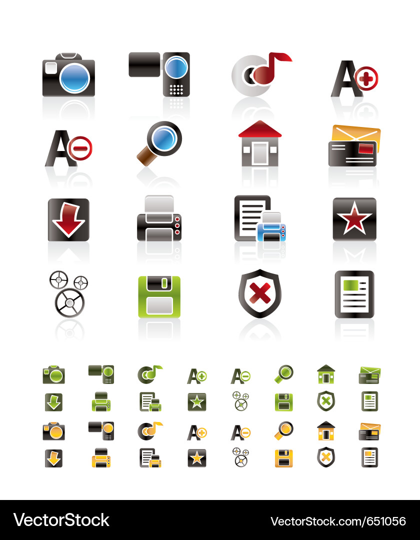 Internet and website icon set vector image