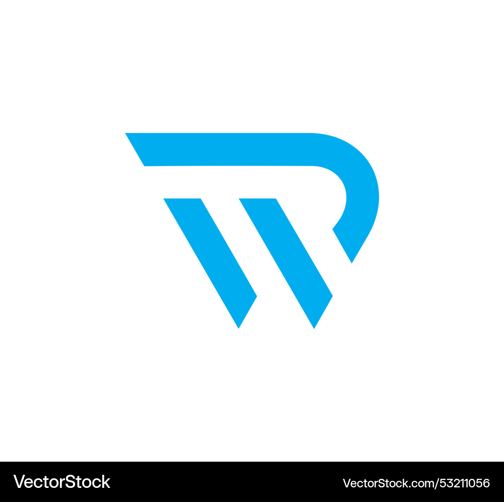 Letter wp initial logo design template Royalty Free Vector