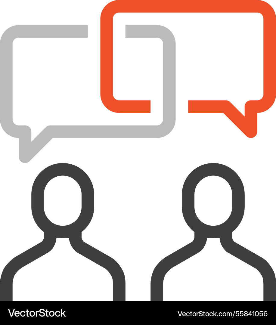 Message bubble flat line web icon concept Message bubble flat line web icon concept vector image