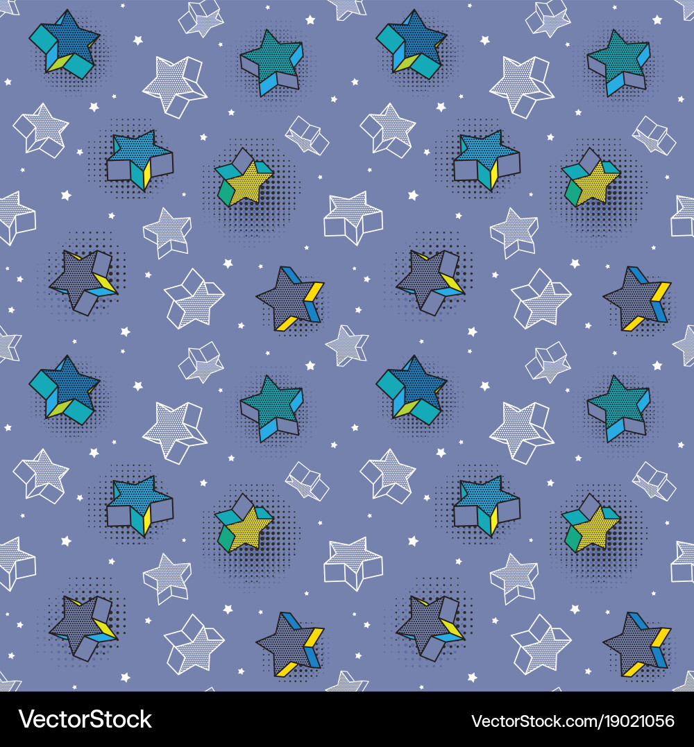 Seamless pattern colorful with 3d vector image