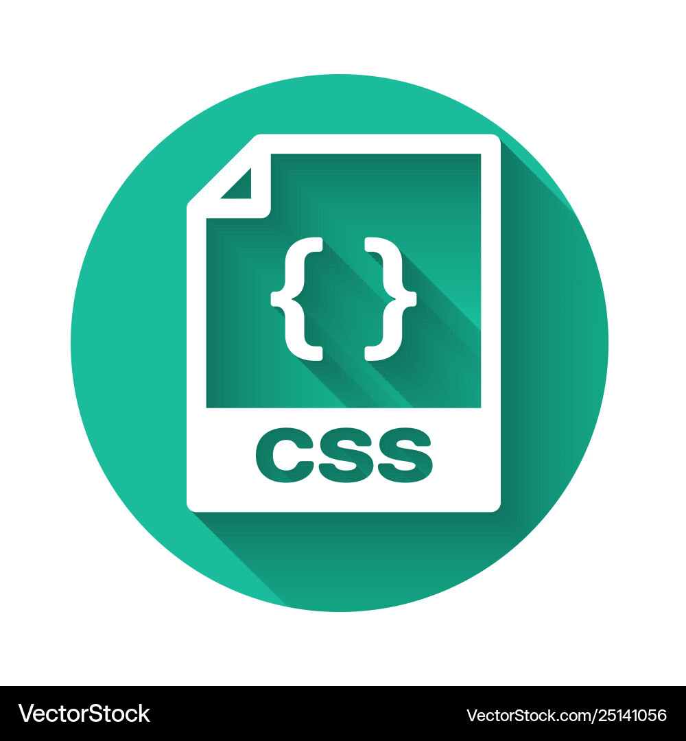 White css file document icon download button vector image