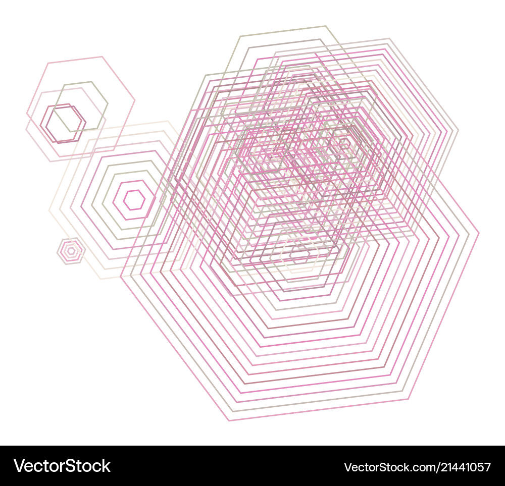 Abstract conceptual geometric hexagon pattern vector image