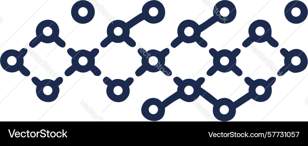 Abstract molecular structure interconnected vector image
