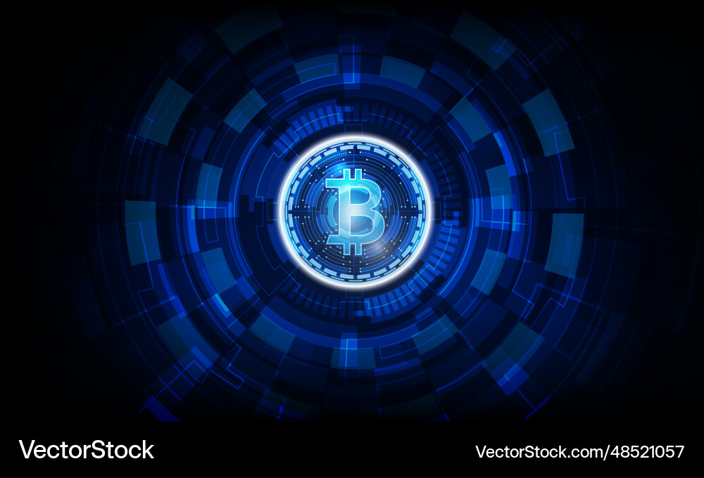 Abstract technical graph of bitcoin in futuristic Abstract technical graph of bitcoin in futuristic vector image