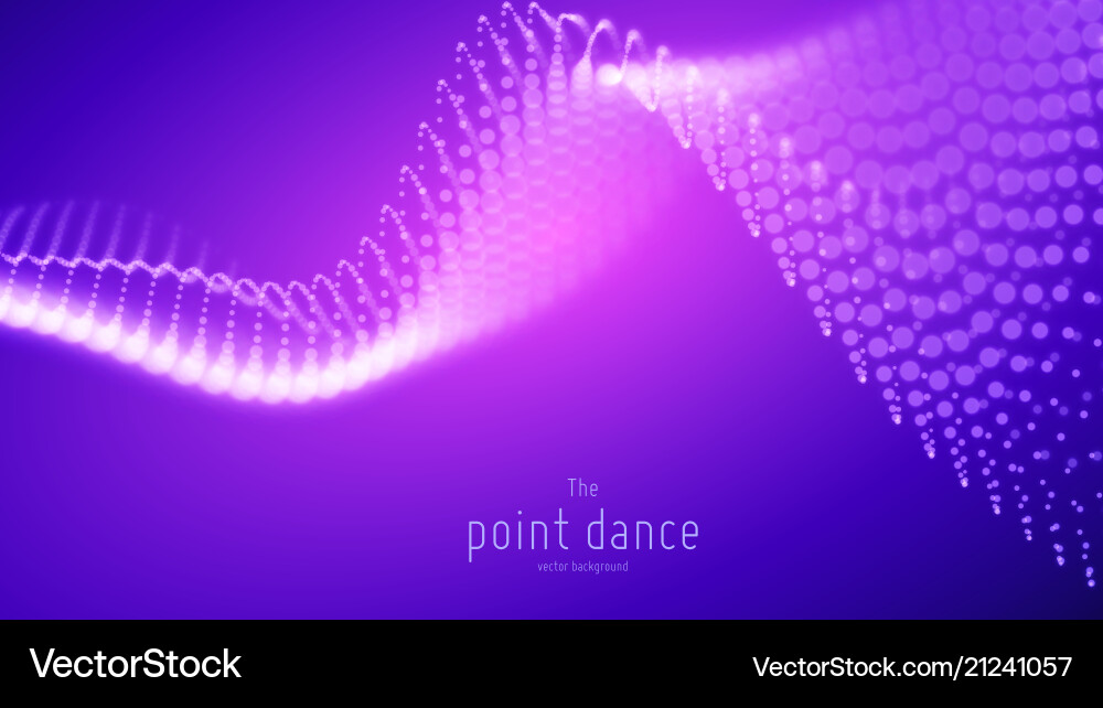 Abstract violet particle wave points array Abstract violet particle wave points array vector image