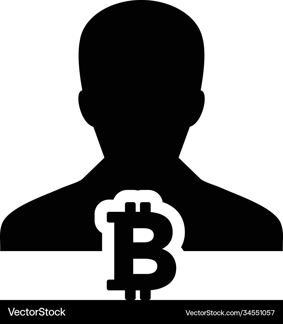 Avatar icon bitcoin blockchain cryptocurrency – Royalty-Free Vector |  VectorStock