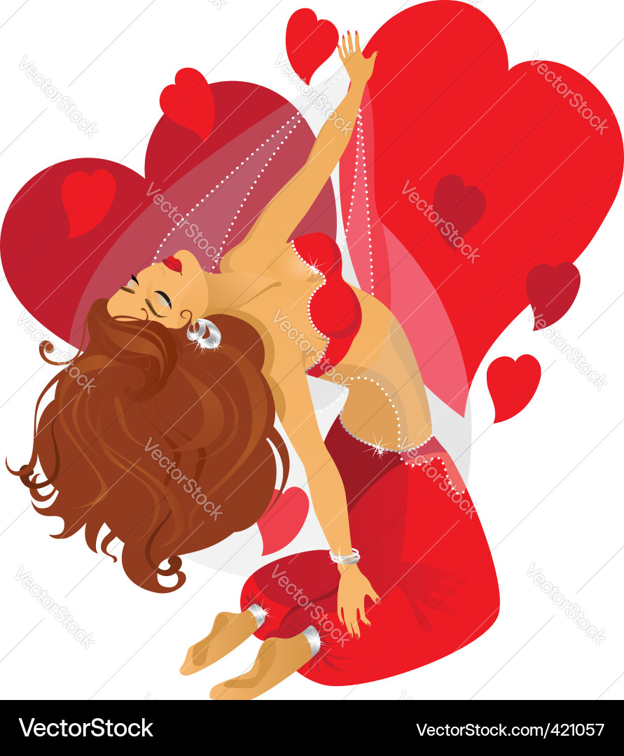 Belly Dancer Performance Vector Image