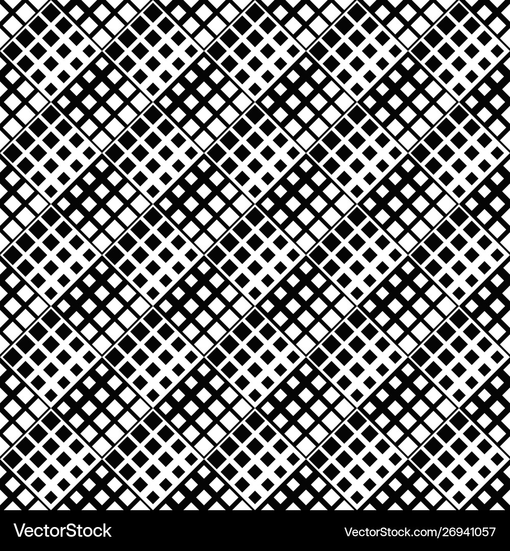 Black and white square pattern background design Vector Image