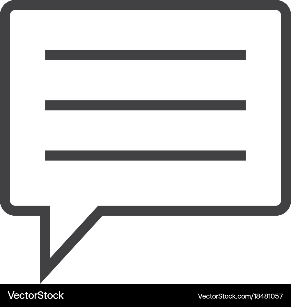 Chat message icon line style Vector Image
