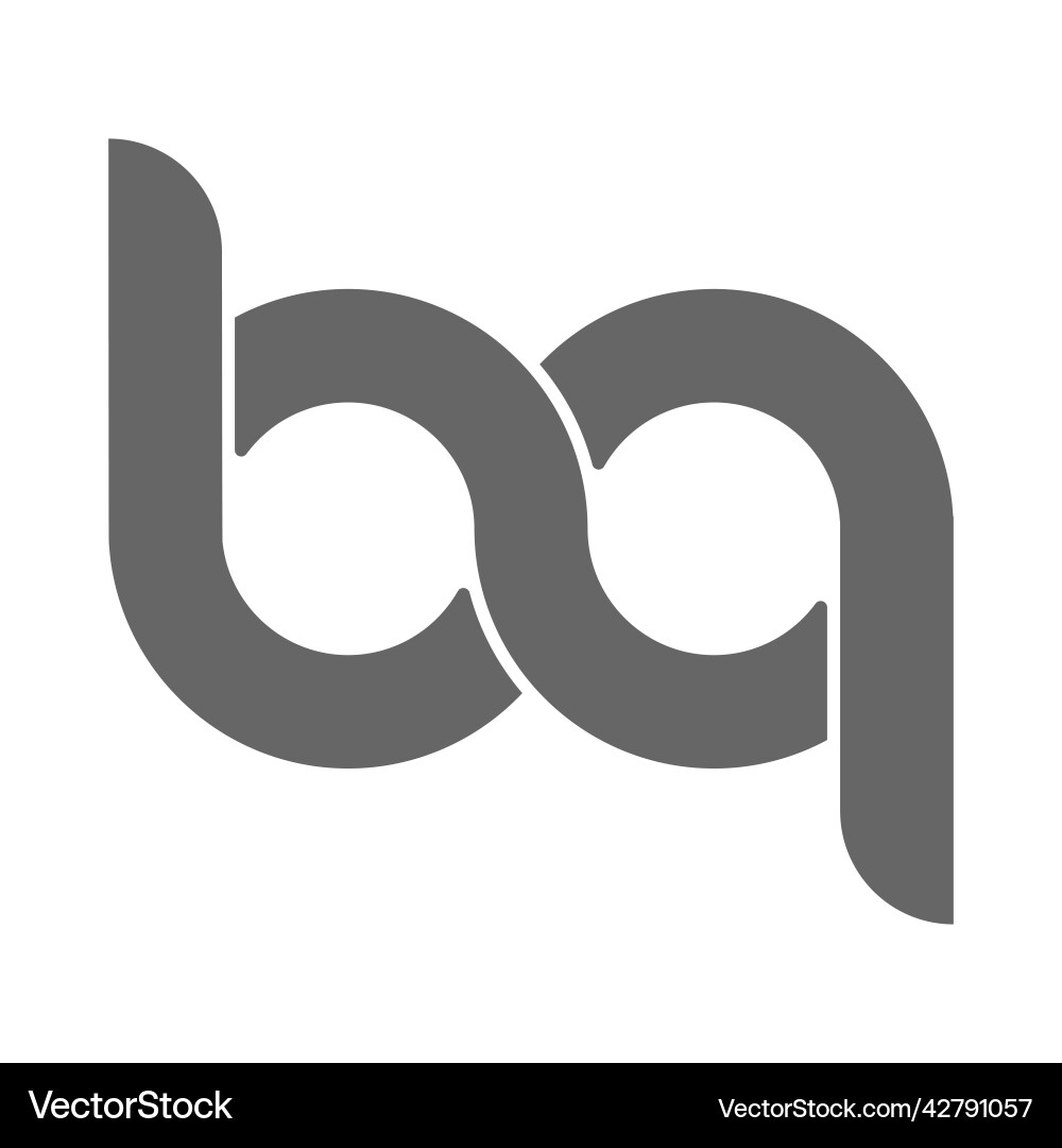 Circular combination of lowercase letters b and q Circular combination of lowercase letters b and q vector image