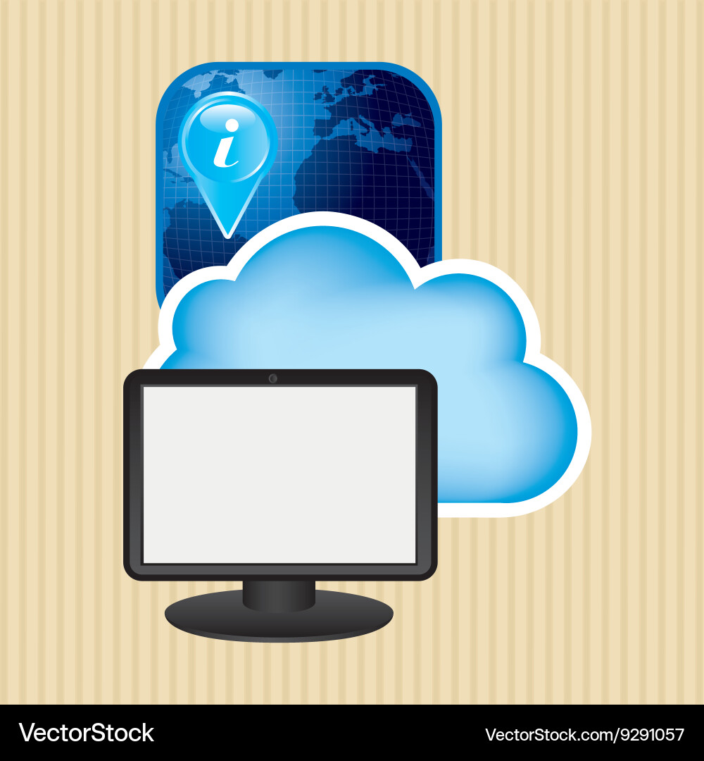 Cloud computing design Vector Image