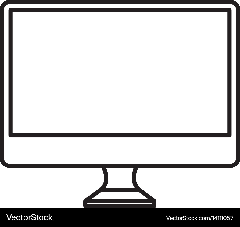 Computer desktop with template icon vector image