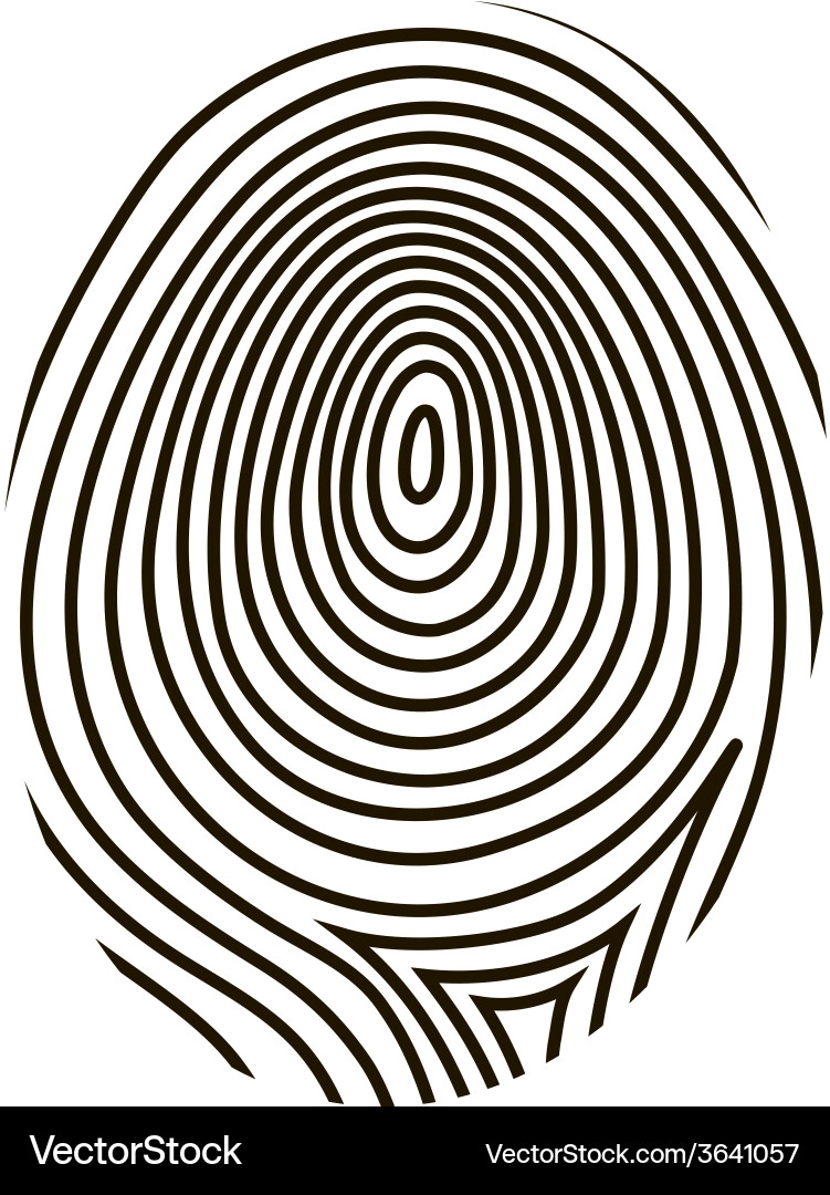 Fingerprint Pattern Vector Image