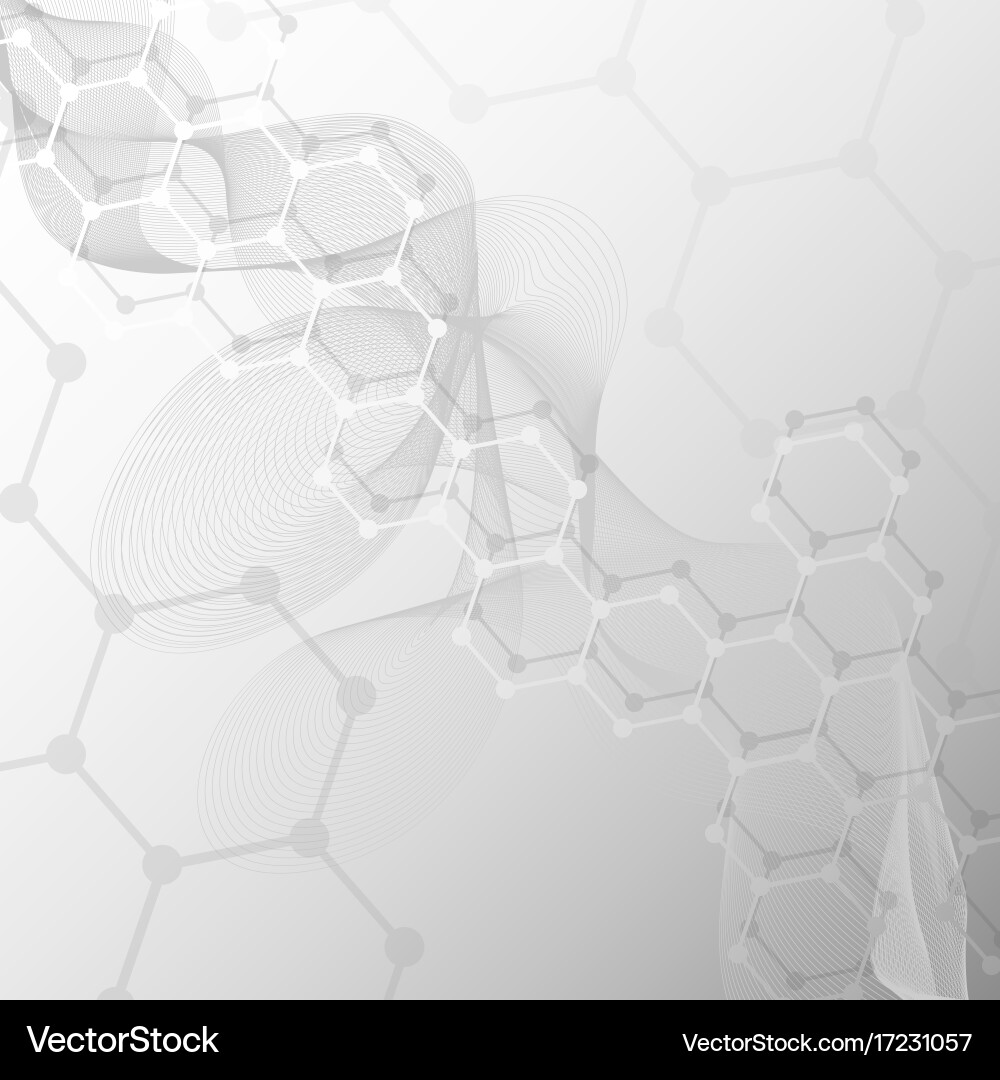Geometric abstract background with connected line vector image