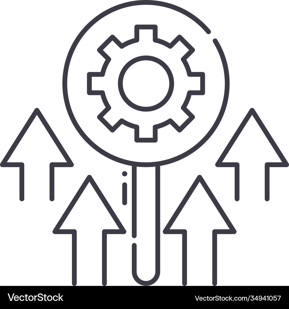Research and development icon linear isolated Research and development icon linear isolated vector image