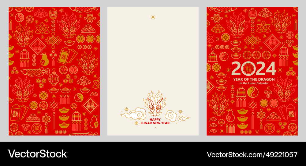 Set of banners posters cards with line art Set of banners posters cards with line art vector image