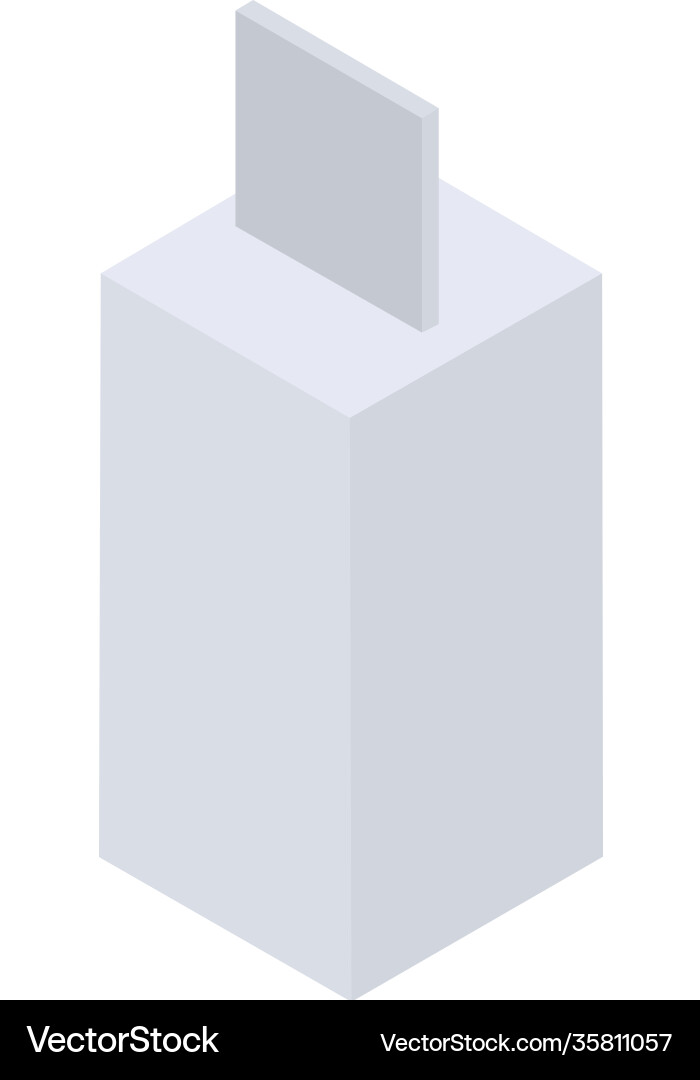 Stand with monitor computer flat style vector image