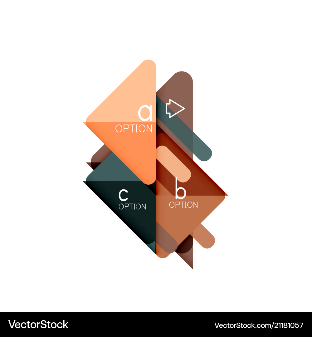 Triangle data visualization design option Vector Image