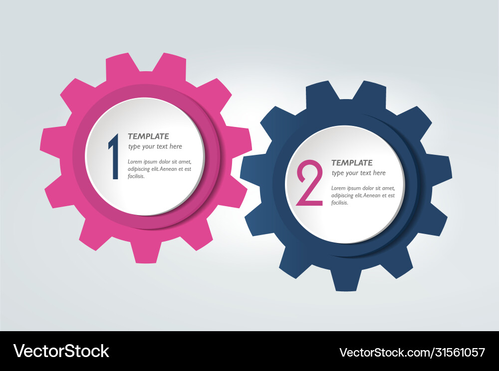 Two elements chart scheme diagram infographic Two elements chart scheme diagram infographic vector image