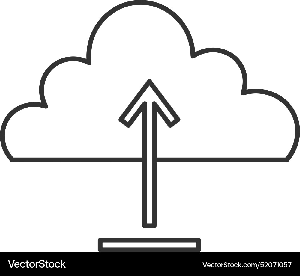 Upload outline icon symbol image Vector Image
