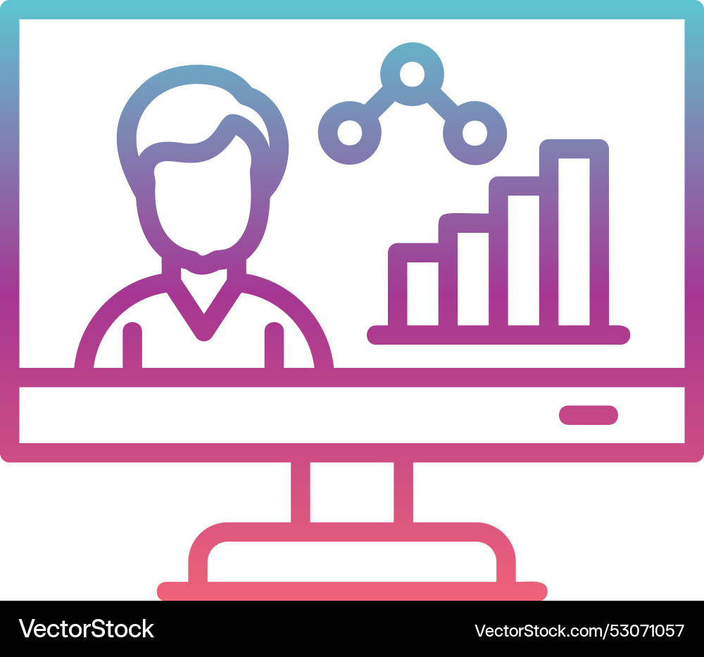 User analysis line gradient design Vector Image