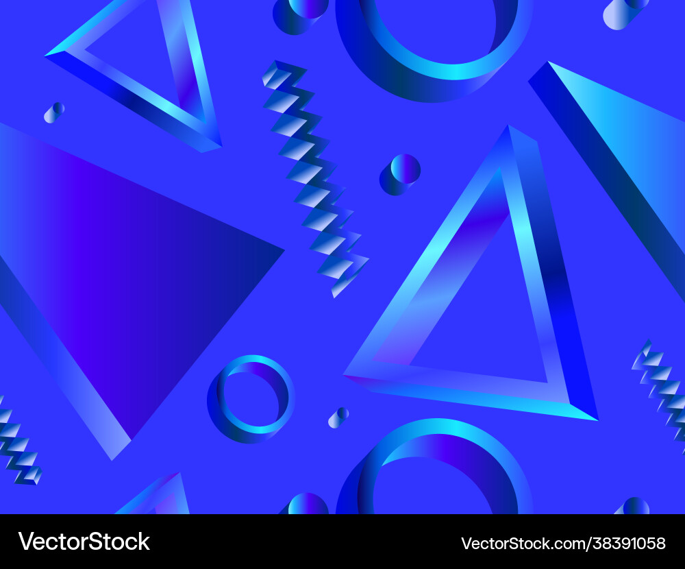 3d geometric seamless pattern with a gradient 3d geometric seamless pattern with a gradient Vector Image
