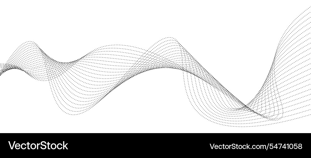 Abstract background with flowing particles Vector Image