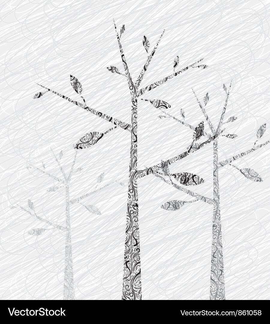Abstract trees Vector Image