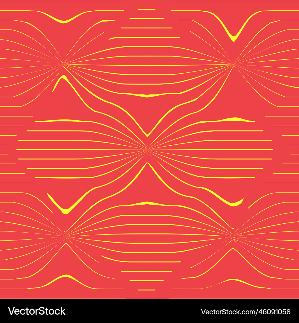 Abstract yellow line on red seamless pattern Abstract yellow line on red seamless pattern vector image