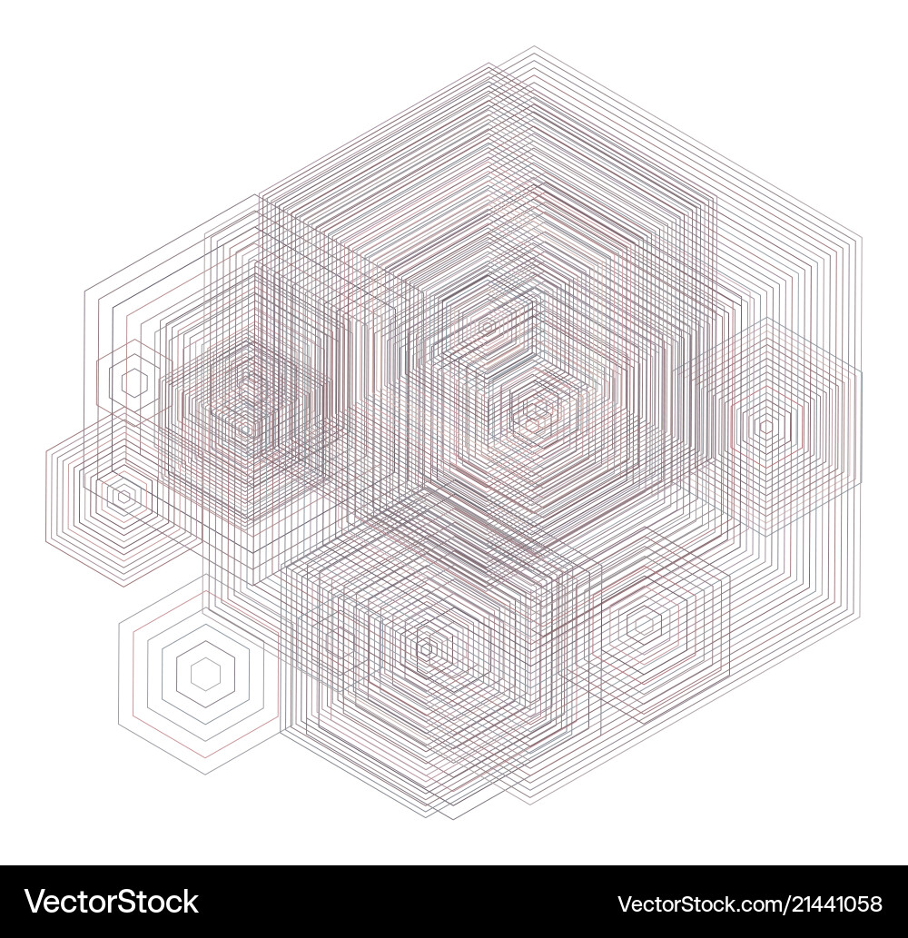 Artistic hexagon background pattern abstract vector image