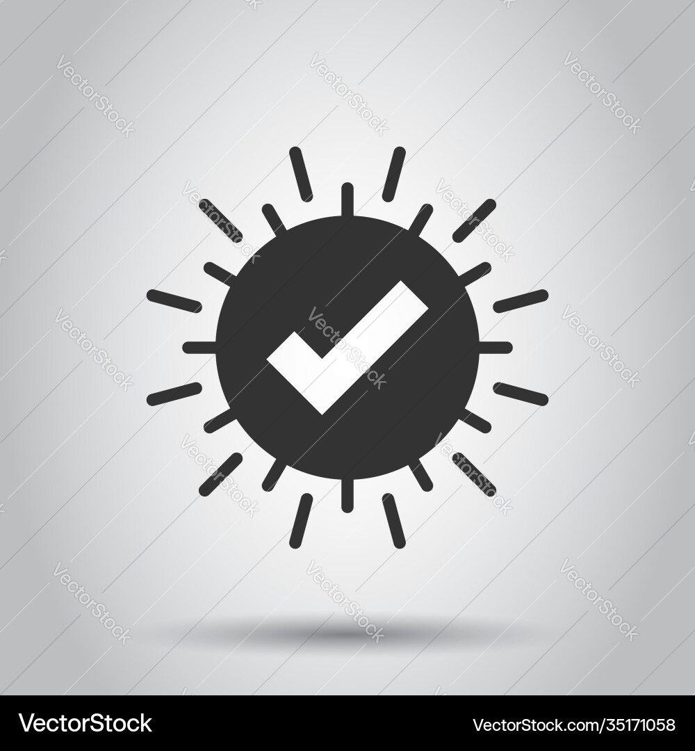 Check mark sign icon in flat style confirm button Check mark sign icon in flat style confirm button vector image