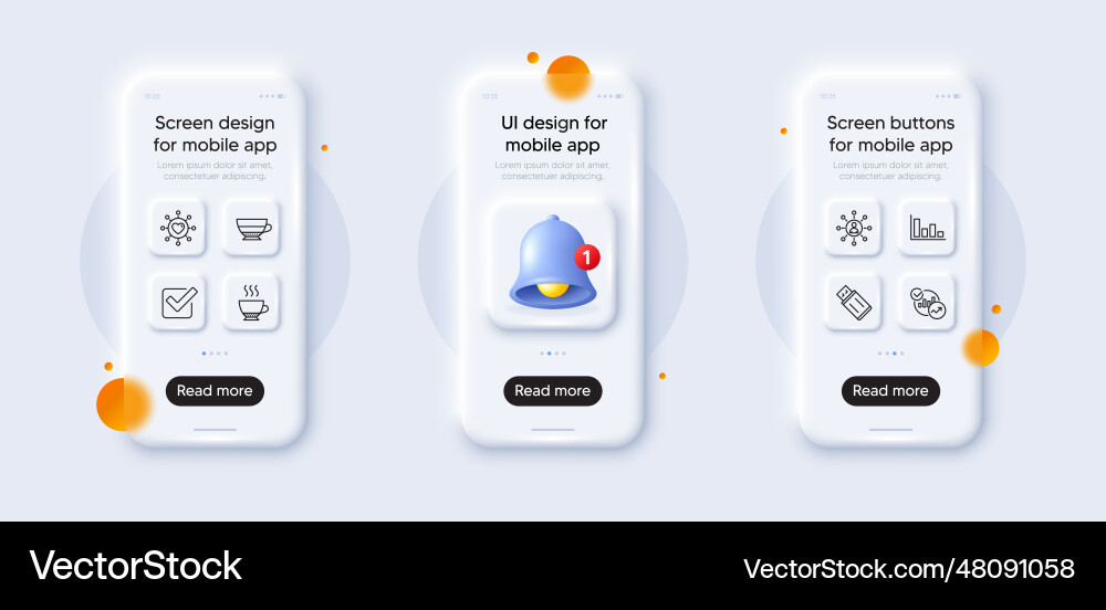 Checkbox usb flash and networking line icons pack Checkbox usb flash and networking line icons pack Vector Image