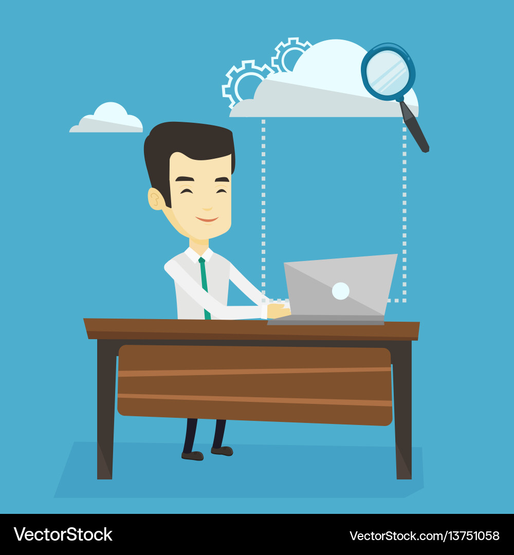 Cloud computing technology Cloud computing technology vector image