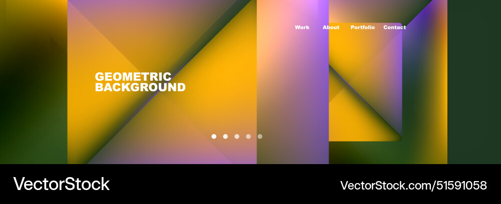 Colorful fluid gradient triangles and squares web Colorful fluid gradient triangles and squares web Vector Image