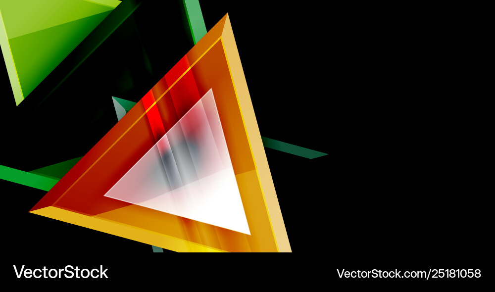 Dynamic triangle composition abstract background Vector Image