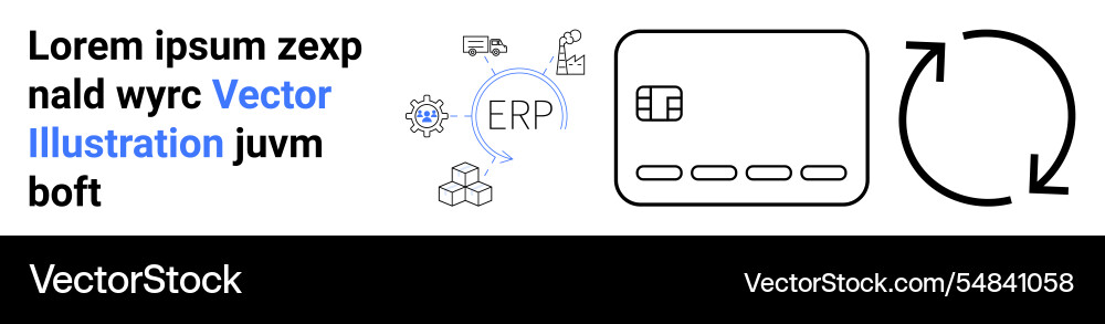 Erp system integration with logistics computing vector image