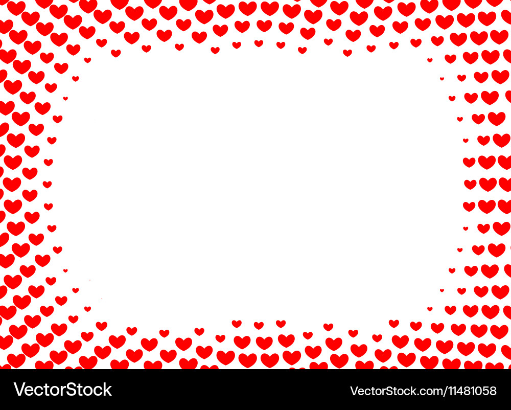 Heart frame for foto halftone Vector Image