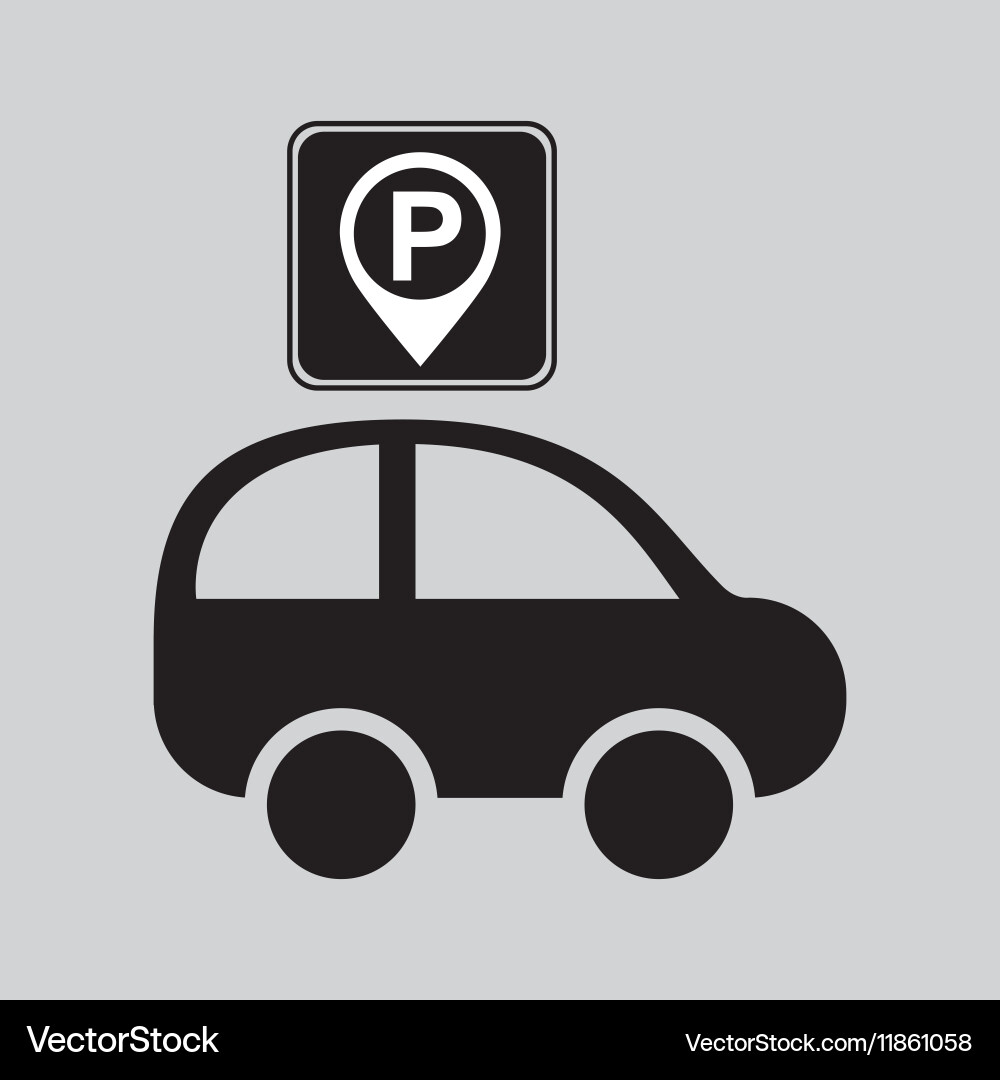 Parking pointer map sign vector image