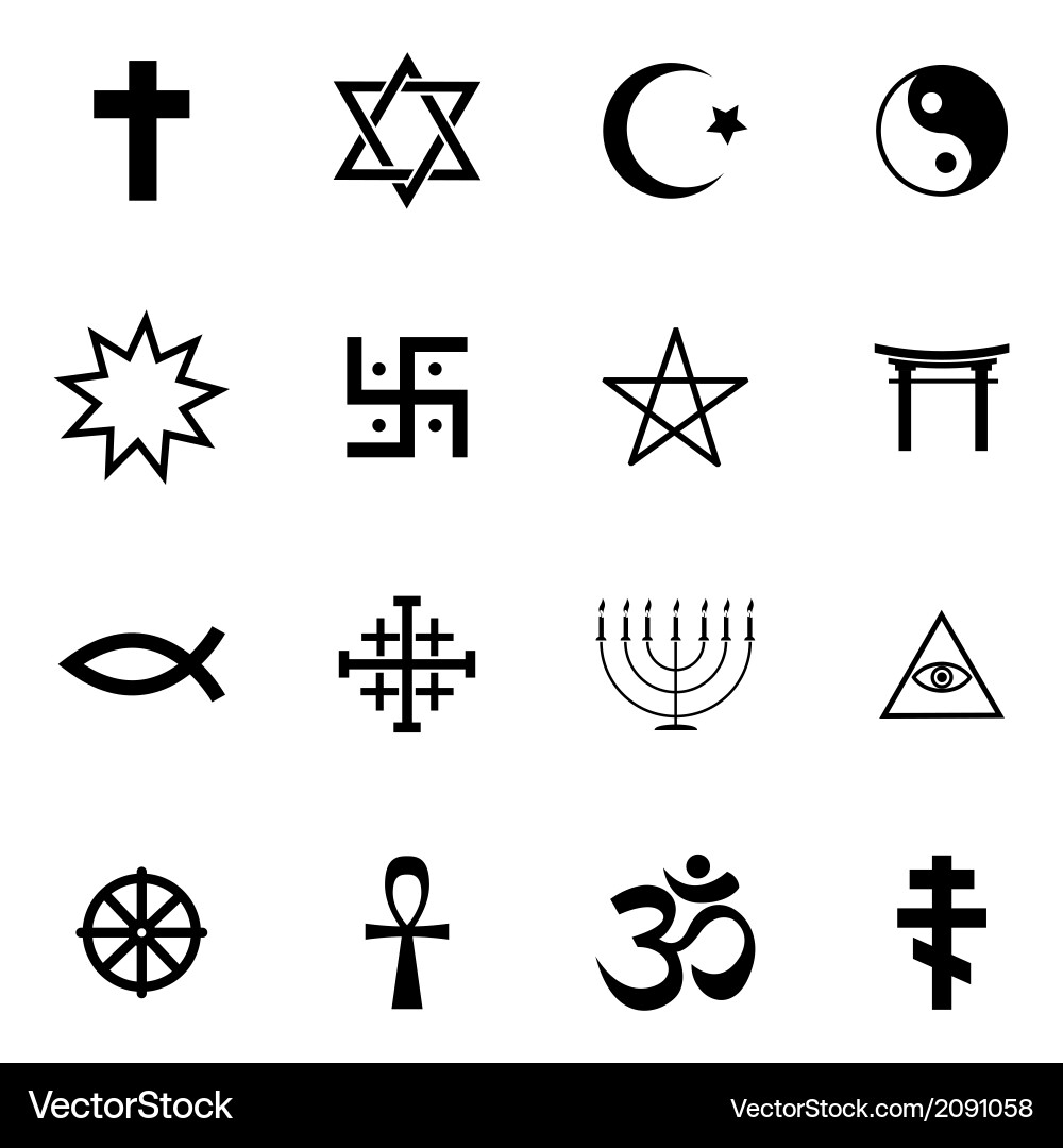Religious Symbol Collection Vector Image