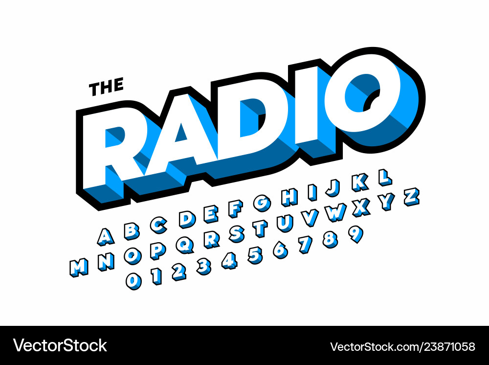 Retro style font Retro style font vector image